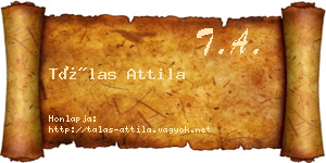 Tálas Attila névjegykártya