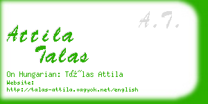 attila talas business card